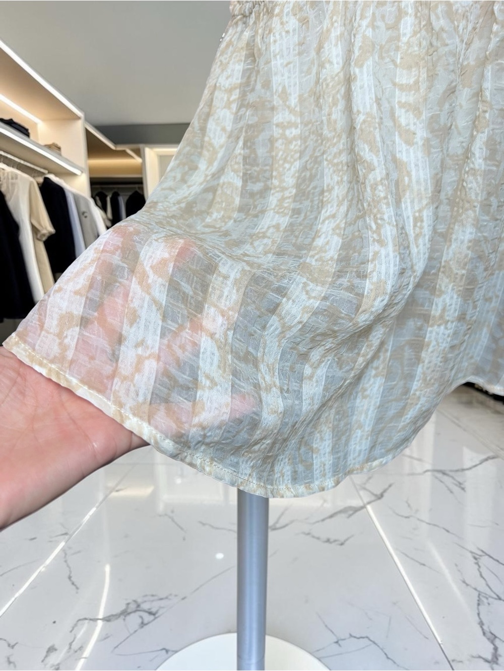 Torrid 2X Ruffle Surplice Blouse |
Cream Beige | Sheer Boho Flowy Top - Picture 4 of 12